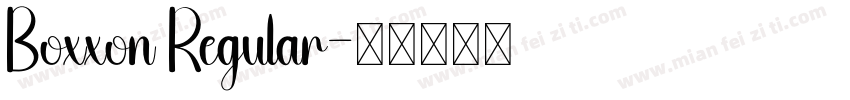 Boxxon Regular字体转换